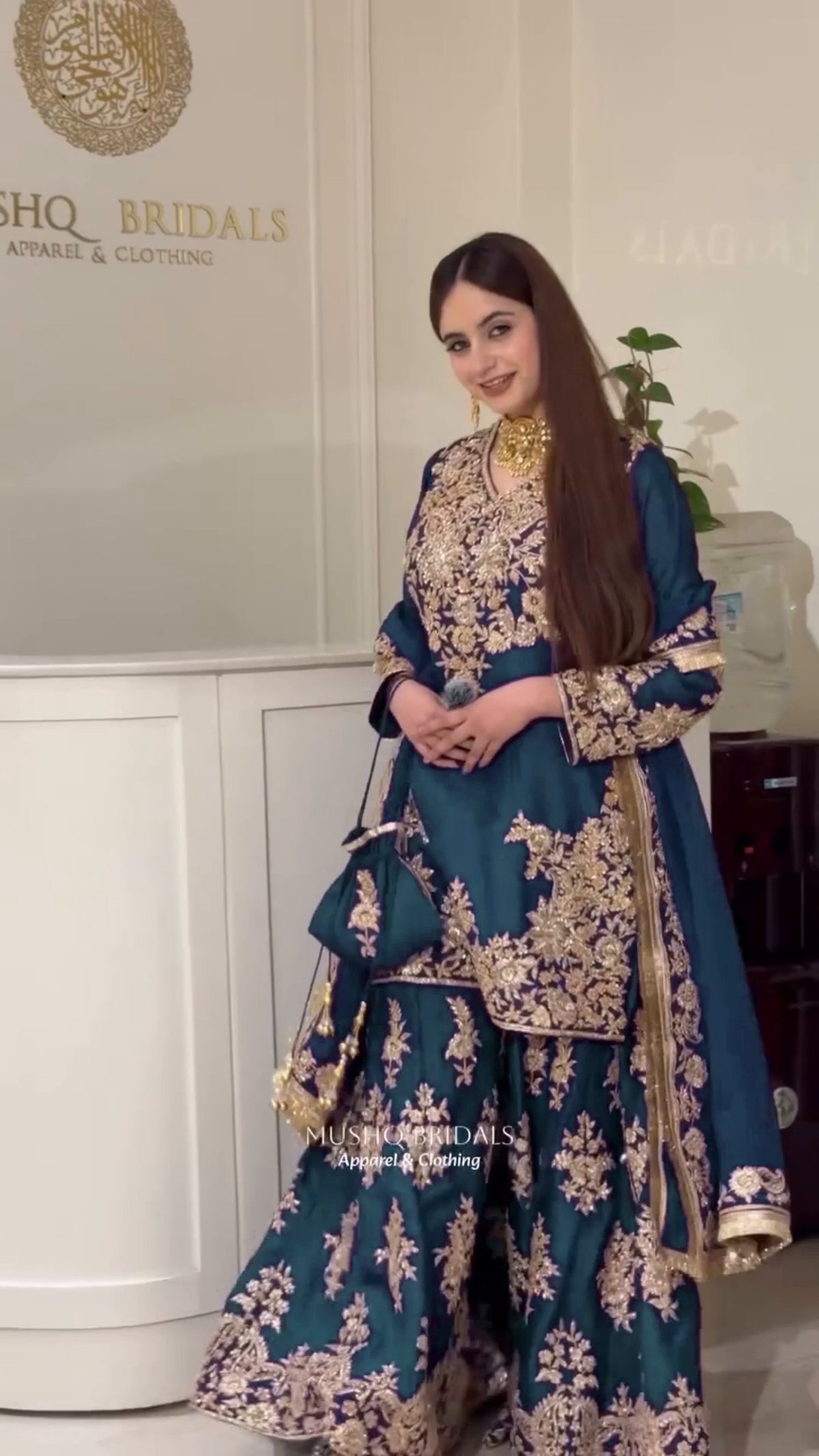 Premium Pakistani Embroidered Sharara Suit - 3 Piece Set