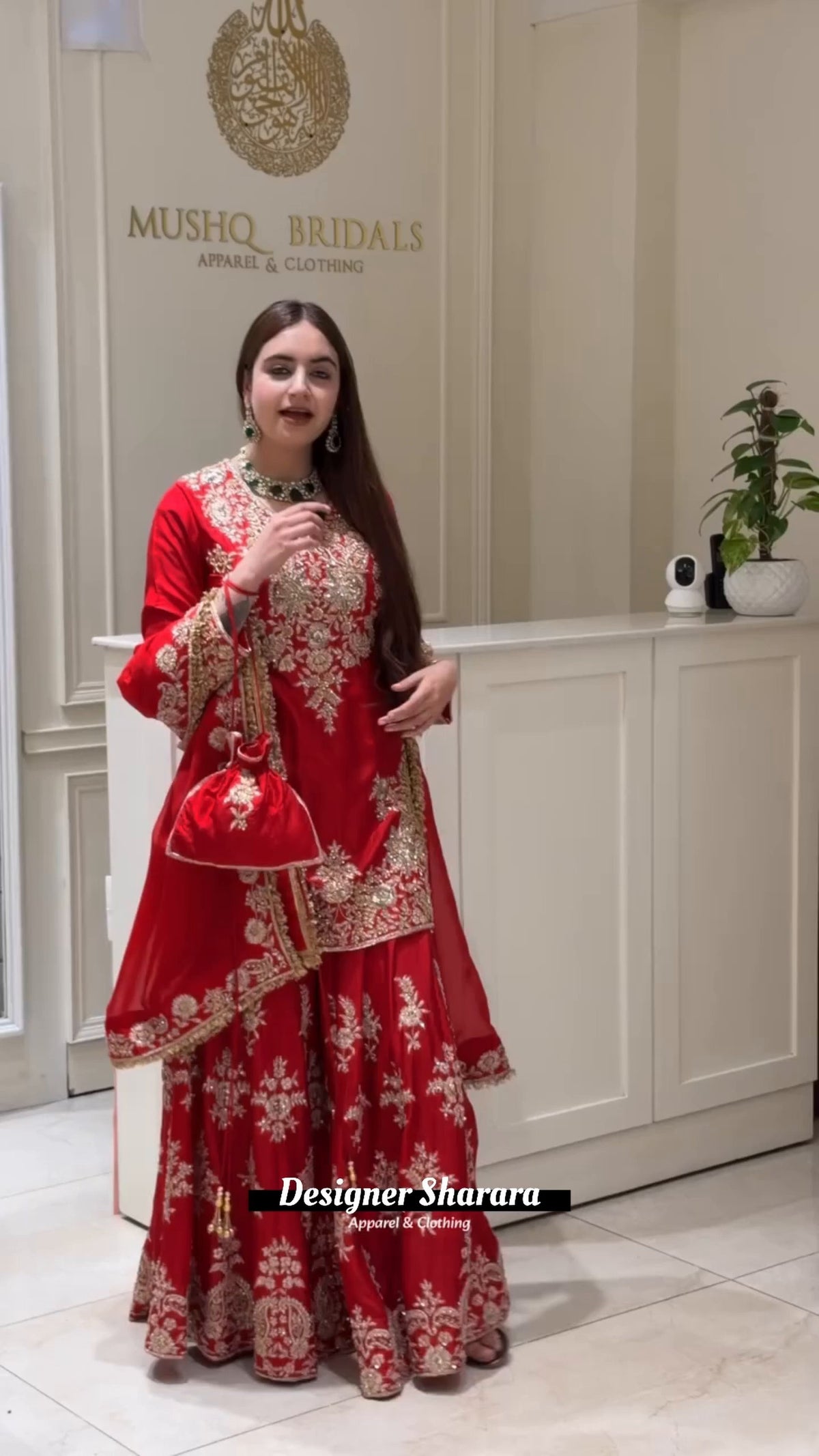 Premium Pakistani Embroidered Sharara Suit - 3 Piece Set