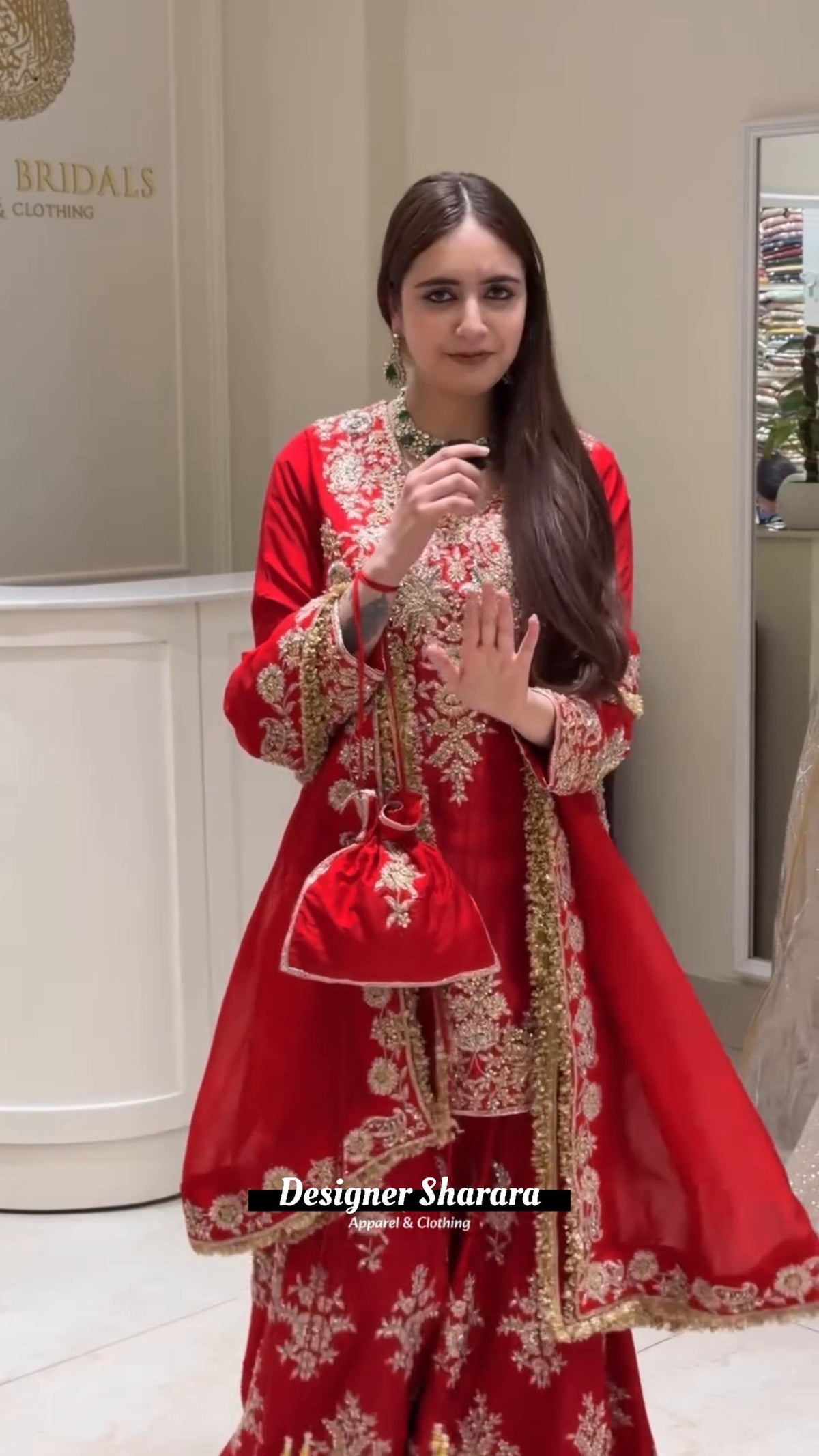Premium Pakistani Embroidered Sharara Suit - 3 Piece Set
