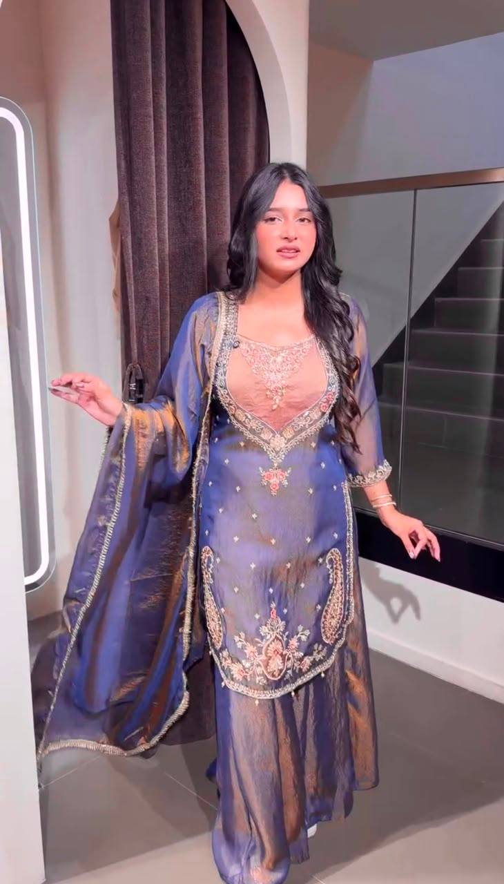 Premium Simmer Fabric Pakistani Suit Party Wear Salwar Kameez