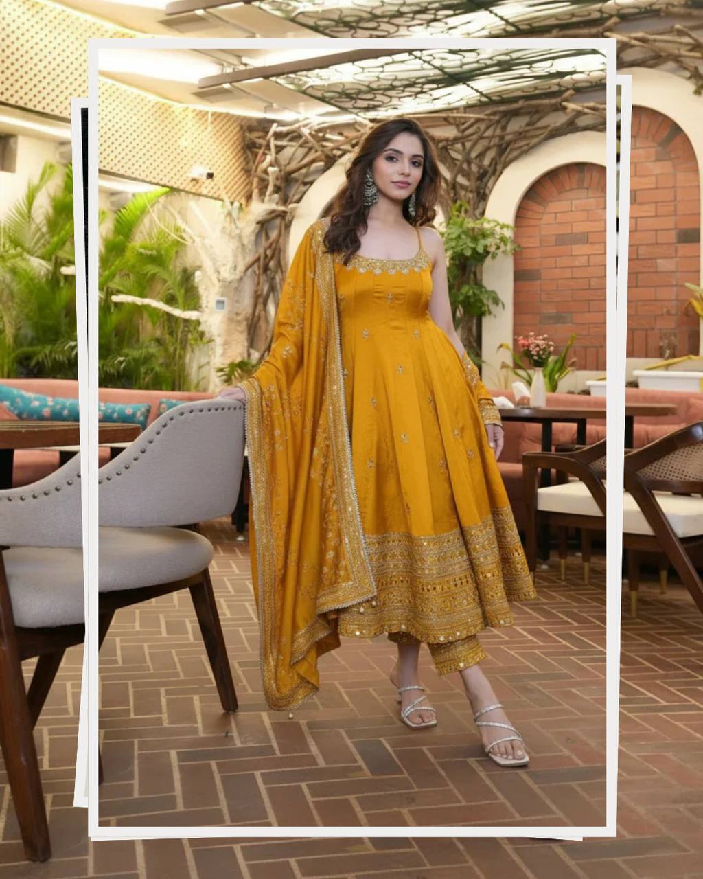 Vichitra Silk Anarkali Salwar Suit Party Wear for Women