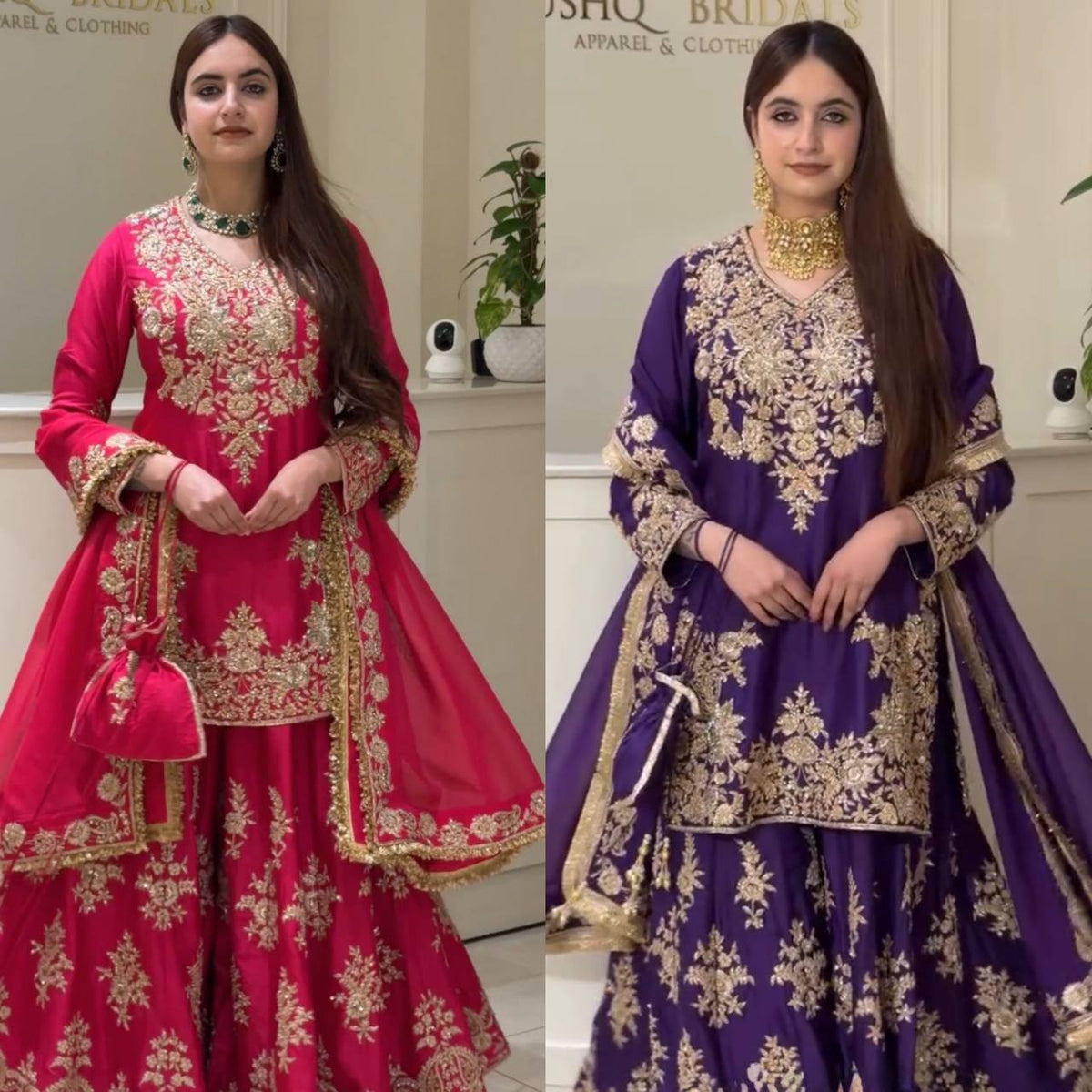 Premium Pakistani Embroidered Sharara Suit - 3 Piece Set
