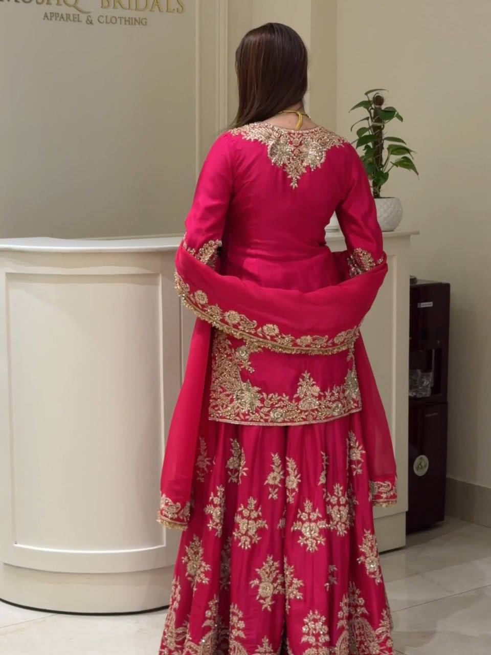 Premium Pakistani Embroidered Sharara Suit - 3 Piece Set