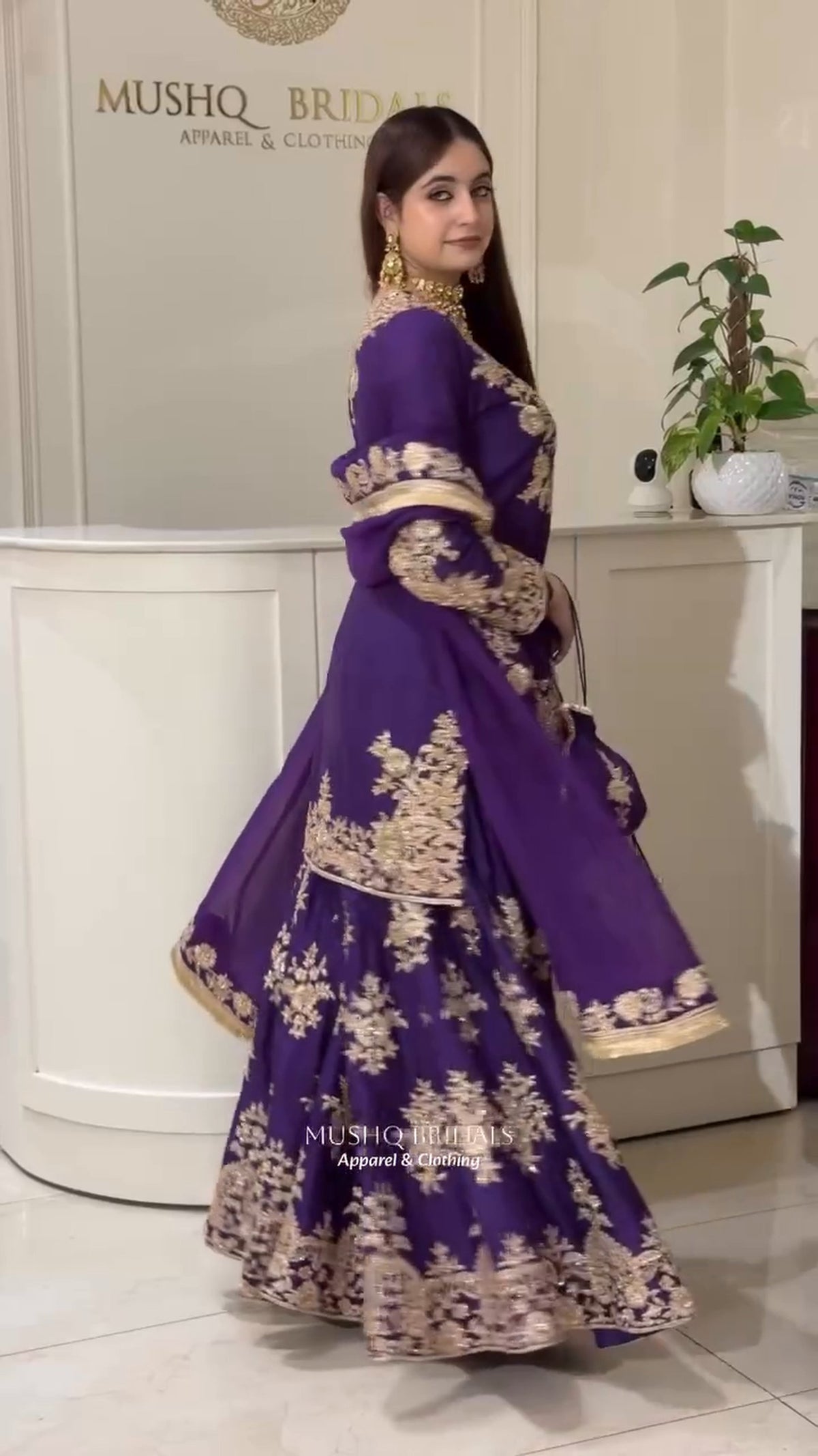 Premium Pakistani Embroidered Sharara Suit - 3 Piece Set