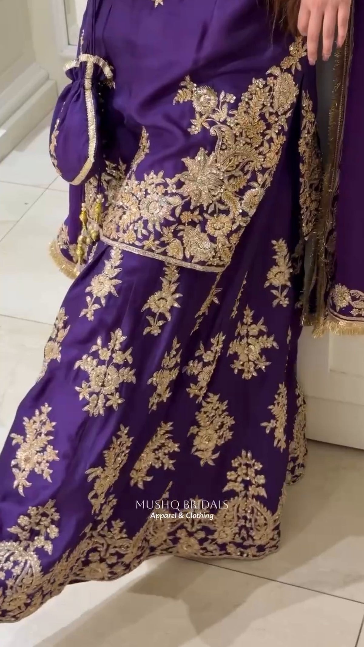 Premium Pakistani Embroidered Sharara Suit - 3 Piece Set