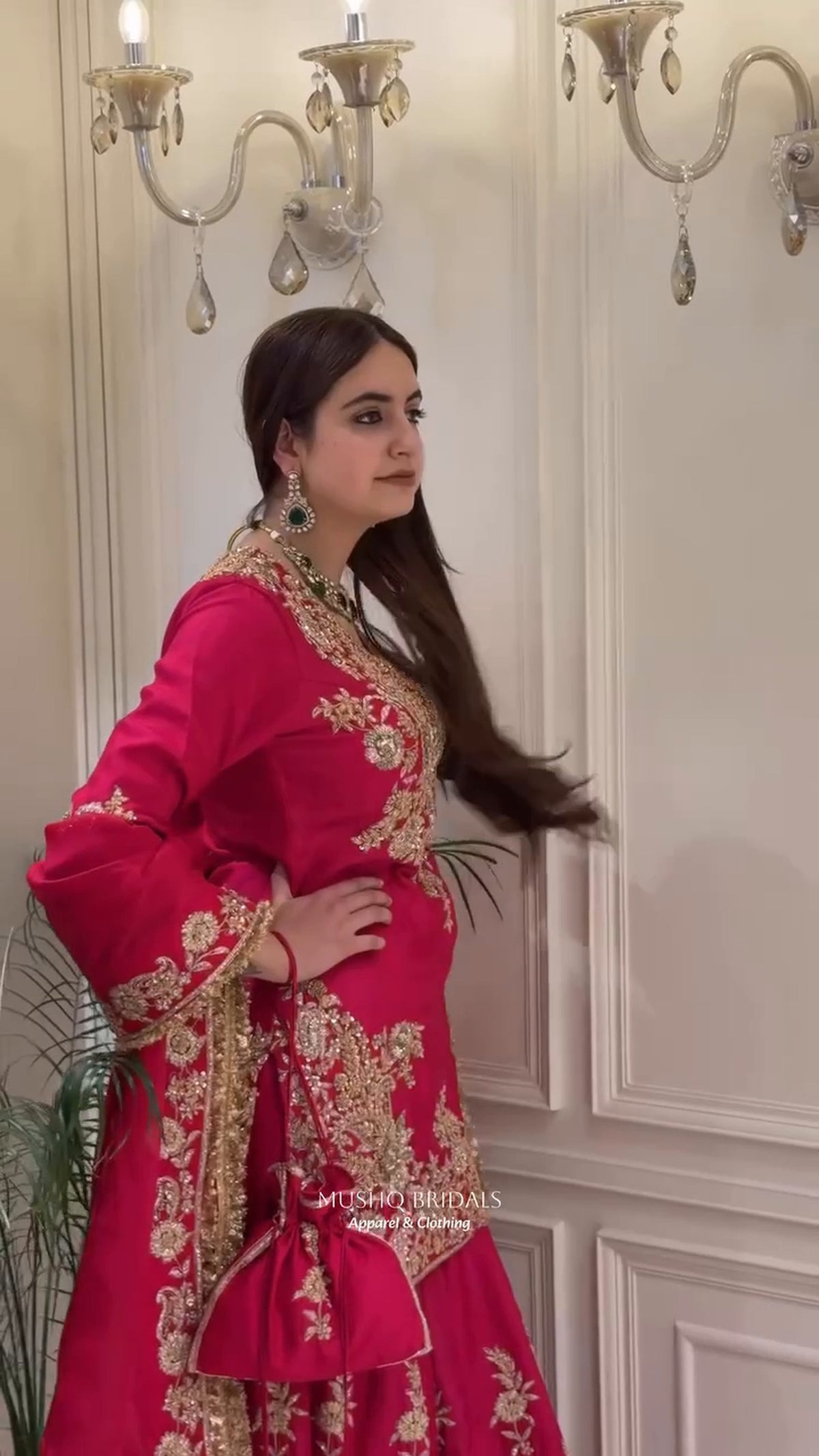Premium Pakistani Embroidered Sharara Suit - 3 Piece Set