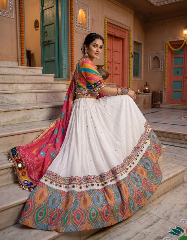 1409 Designer Multicolor Navratri Chaniya Choli with Stunning Dupatta