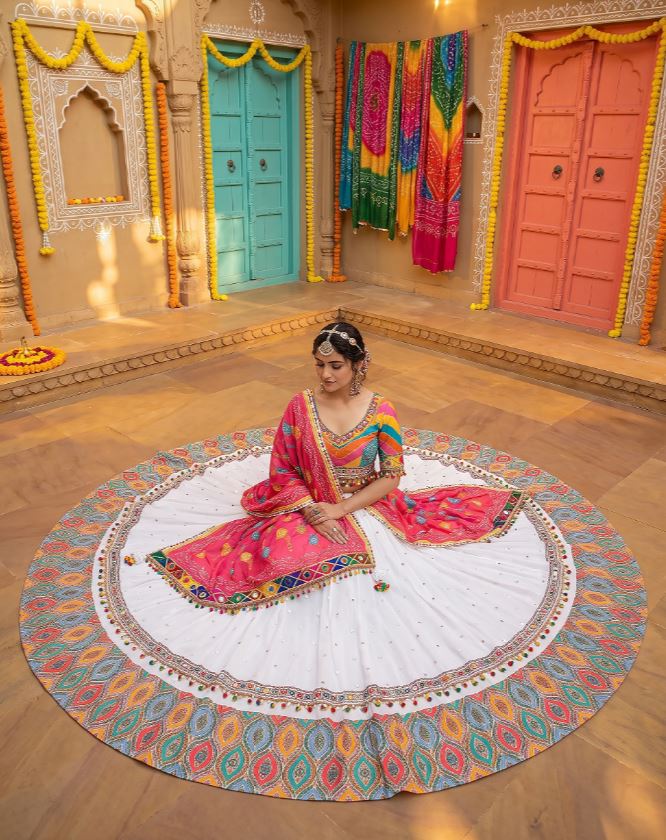 1409 Designer Multicolor Navratri Chaniya Choli with Stunning Dupatta