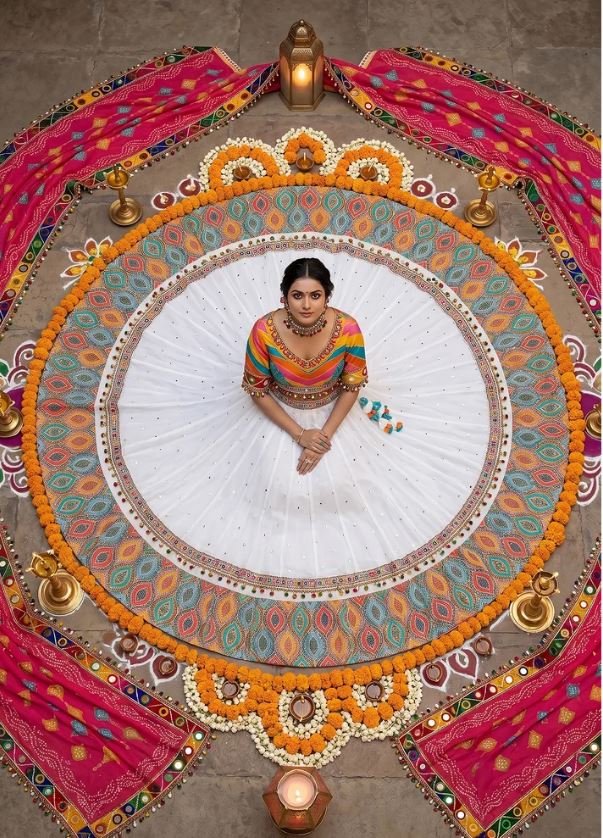 1409 Designer Multicolor Navratri Chaniya Choli with Stunning Dupatta
