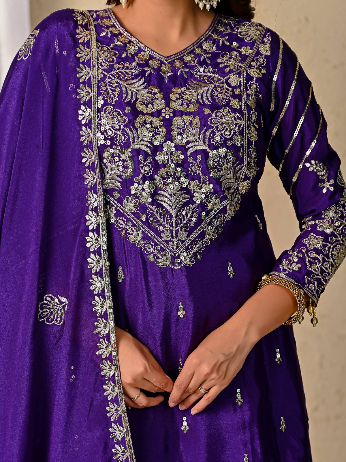Azelra Chinnon Zari Lehenga Set