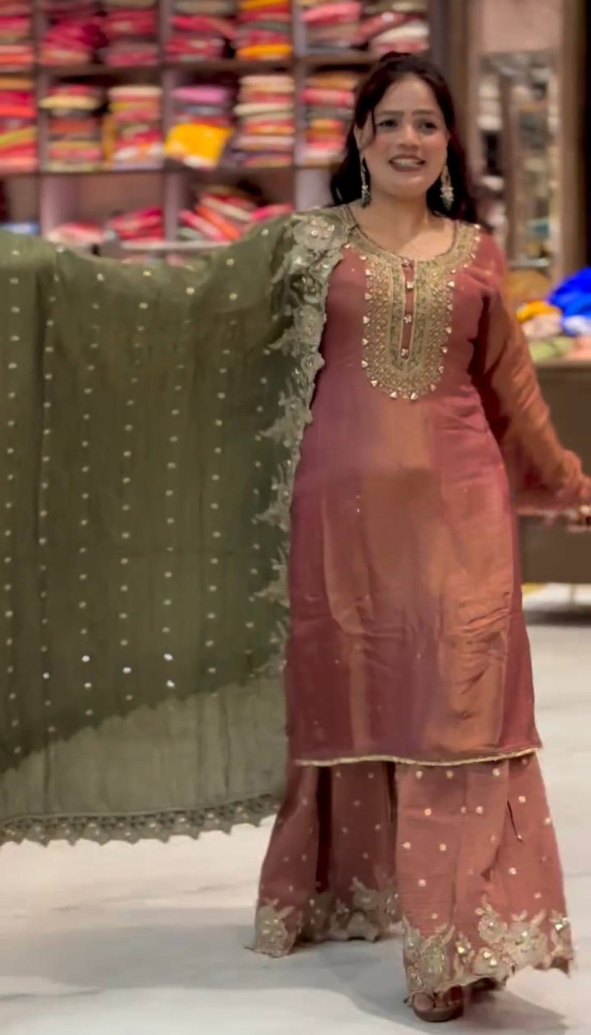 Ravira Sequence Glow Sharara Set