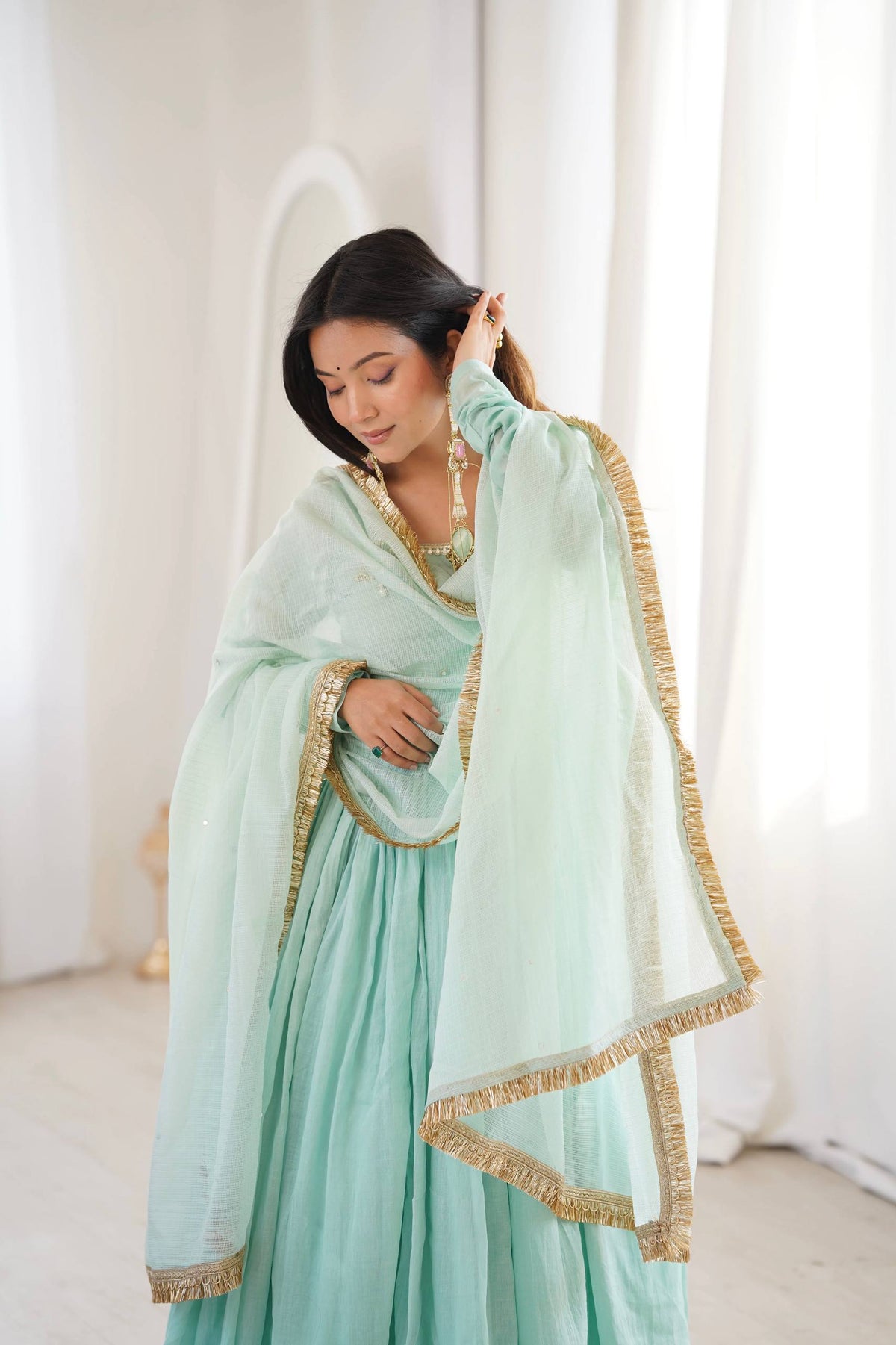Ishika Designer Faux Flair Gown Set