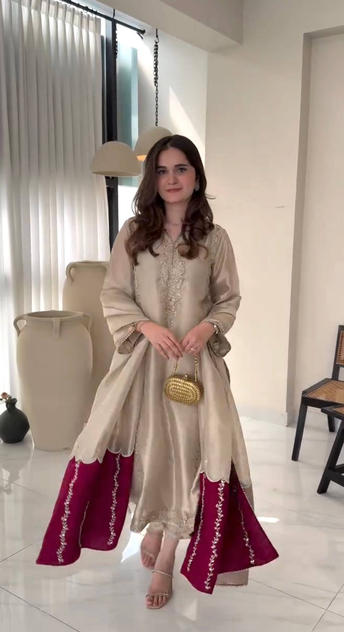 Eshaal Luxe Silk Palazzo Set