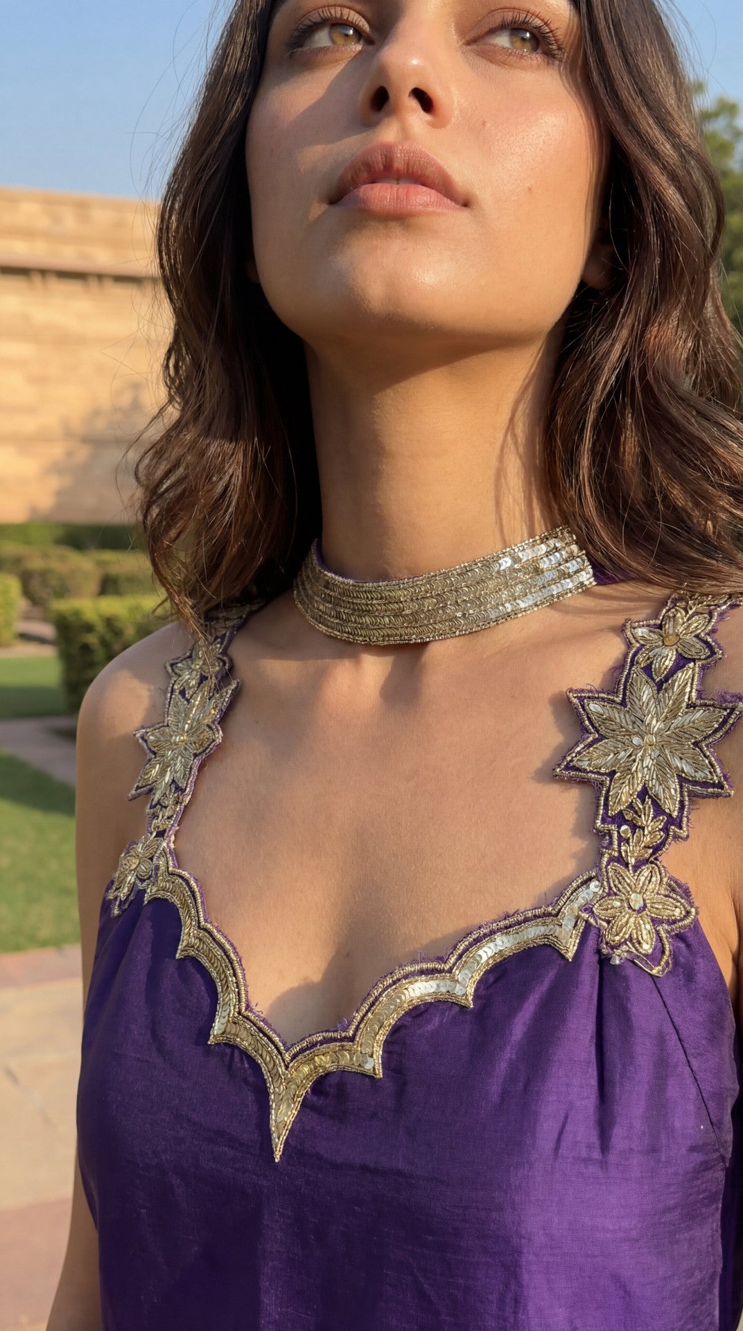 Turn Heads in Timeless Elegance: Royal Purple Embroidered Silk Blend 3-Piece Kurta Set